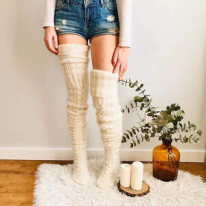 Alternative view of Warme gestrickte Overknee-Socken
