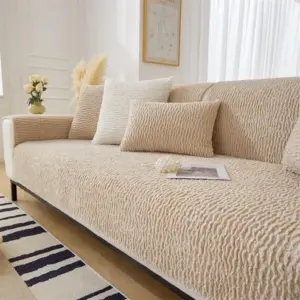 Alternative view of Cremefarbener, kratzfester Berber-Fleece-Couchbezug