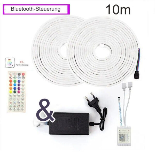 RGB-Neonlichter 5m, 10m, 15m - für Gartenparty im Freien – Bild 7