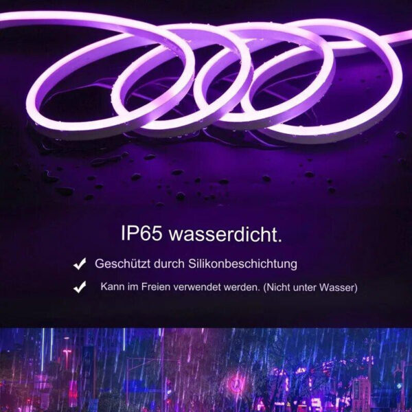 RGB-Neonlichter 5m, 10m, 15m - für Gartenparty im Freien – Bild 4