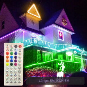 RGB-Neonlichter 5m, 10m, 15m - für Gartenparty im Freien