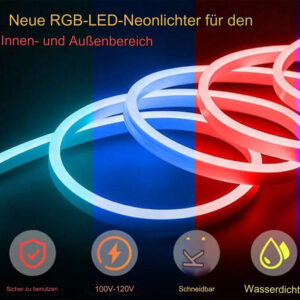 Alternative view of RGB-Neonlichter 5m, 10m, 15m - für Gartenparty im Freien