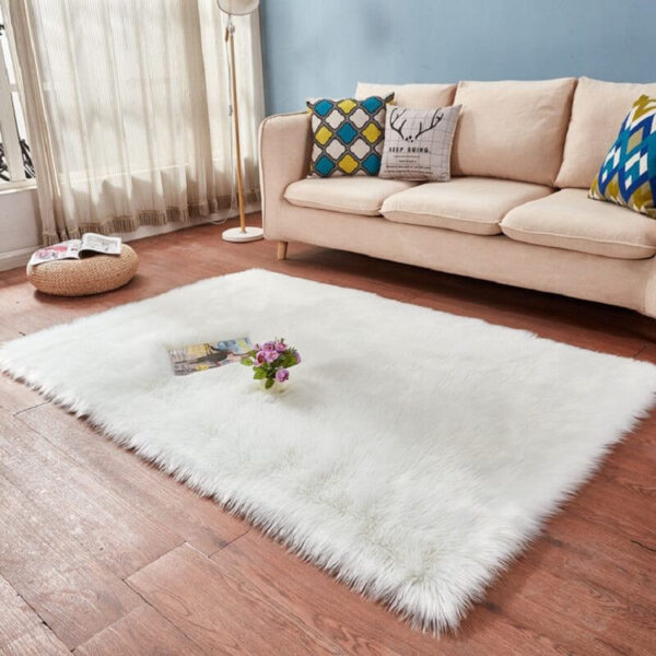 Flauschige Schlafzimmer-Teppiche, ultraweicher Kunstpelz-Teppichbereich