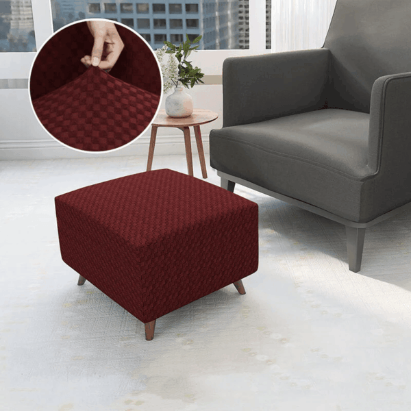Quadratischer Jacquard-Rechteck-Ottomanebezug – Bild 8