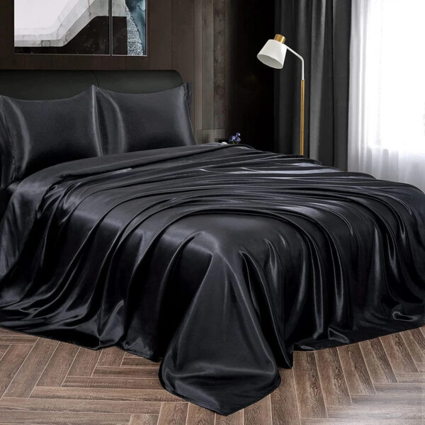 Bettwäsche Luxus Seide 4-teilig - Premiumqualität Superweich – Bild 7