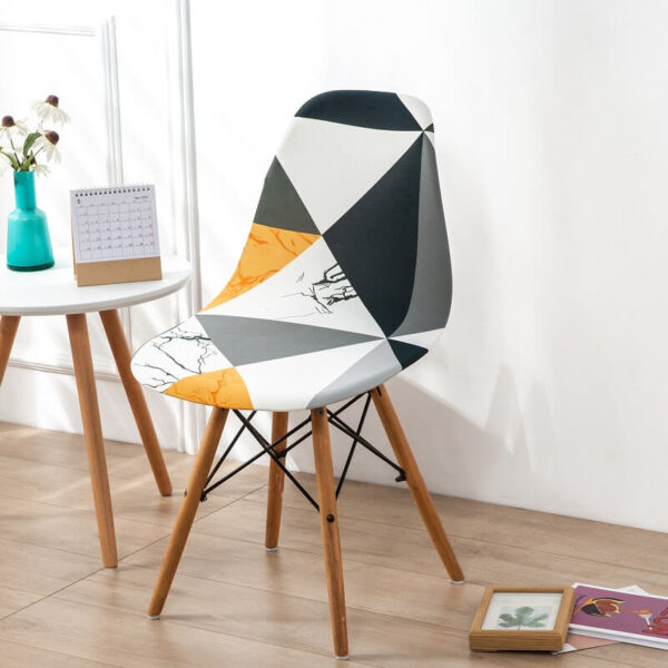 Bedruckte elastische Stuhlschalenbezüge – Bild 9