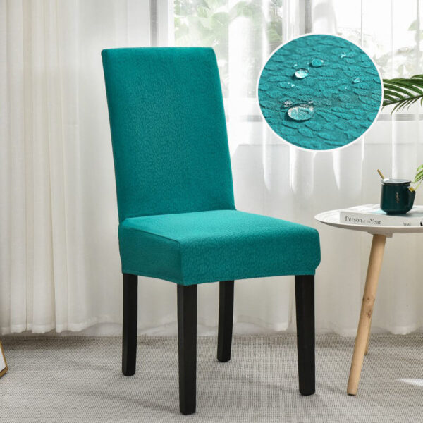 Wasserdichte Seersucker-Stuhlhussen für Esszimmer – Bild 4