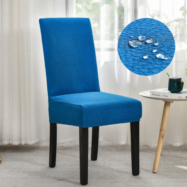 Wasserdichte Seersucker-Stuhlhussen für Esszimmer – Bild 13