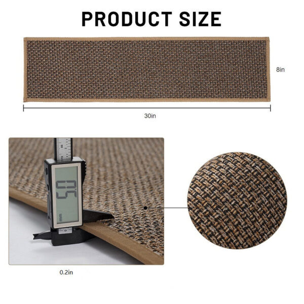 Leinen gewebt Non-Slip Treppenstufen Teppich 30 x 8 Zoll – Bild 7
