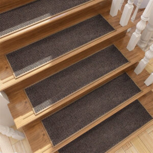 Leinen gewebt Non-Slip Treppenstufen Teppich 30 x 8 Zoll