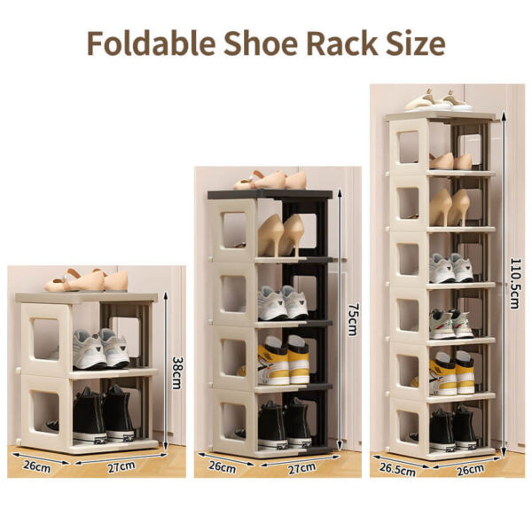 Schmales Schuhregal faltbar – Bild 7