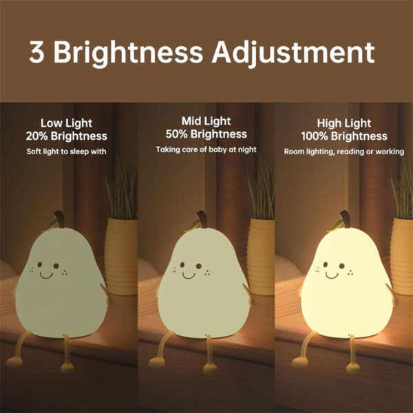 Cute Pear Night Light for Kids – Bild 9