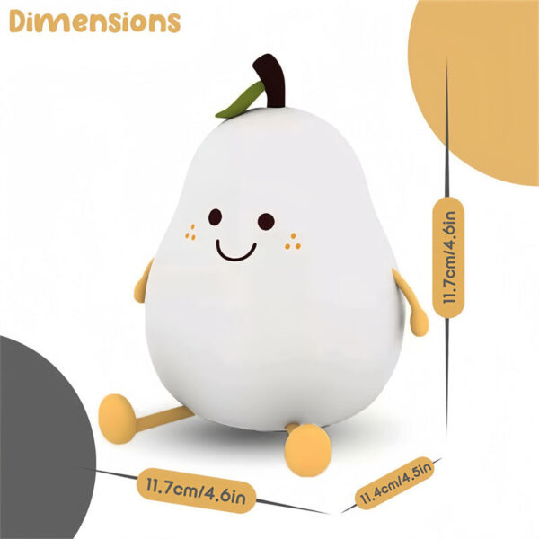Cute Pear Night Light for Kids – Bild 12