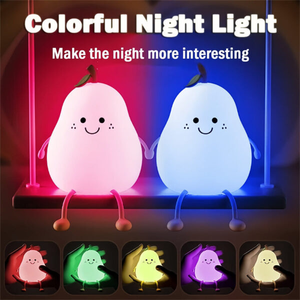 Cute Pear Night Light for Kids – Bild 10