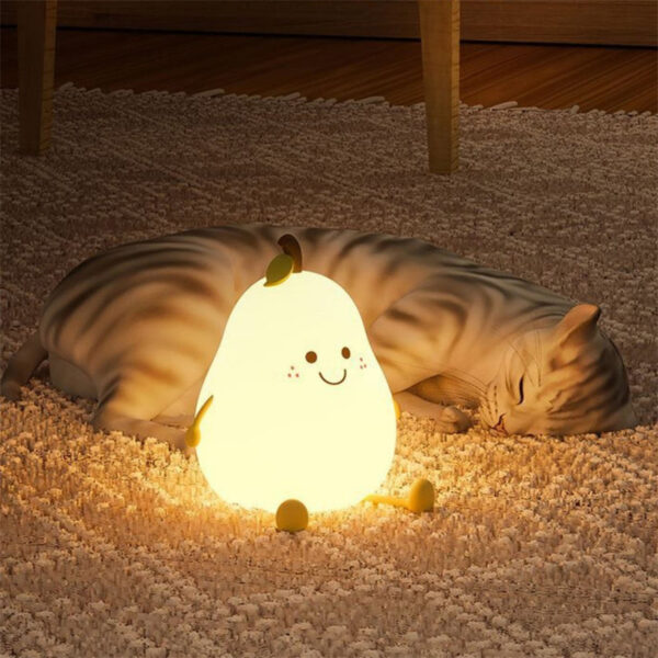 Cute Pear Night Light for Kids – Bild 7