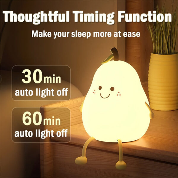 Cute Pear Night Light for Kids – Bild 11