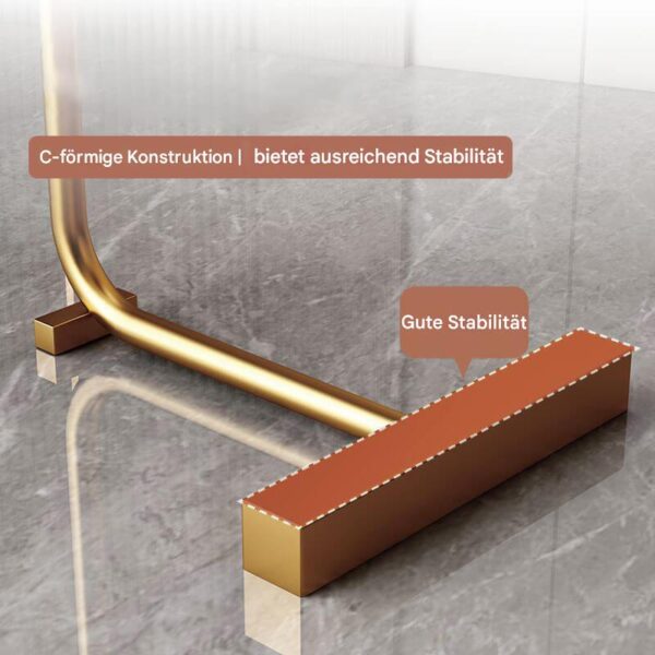 Walnussholz-Beistelltisch in C-Form – Bild 8