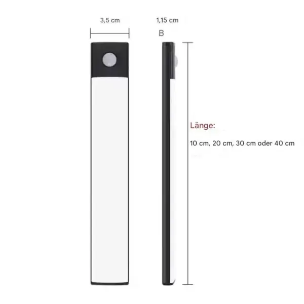 Bunics LED-Unterbauleuchte / Schranklicht mit PIR-Sensor – kabellos, USB wiederaufladbar & dimmbar – Bild 9