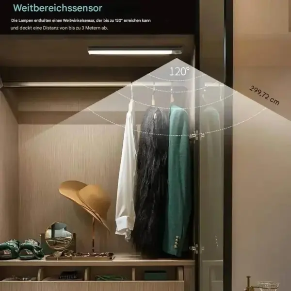 Bunics LED-Unterbauleuchte / Schranklicht mit PIR-Sensor – kabellos, USB wiederaufladbar & dimmbar – Bild 7