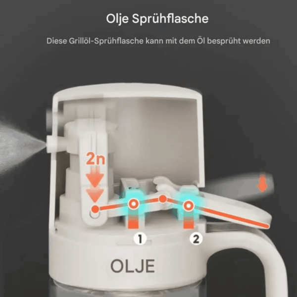 Ölsprühflasche 250 ml – Robustes und Stilvolles Design für die Küche – Bild 7