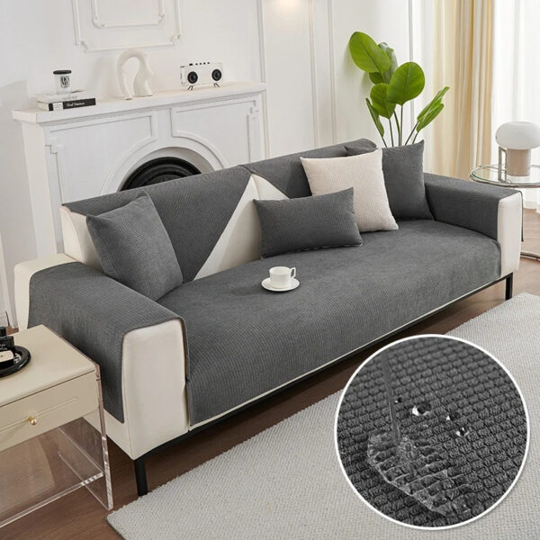 Wasserdichte Sofa-Abdeckung | Rutschfeste Baumwolltuch-Abdeckung – Bild 5