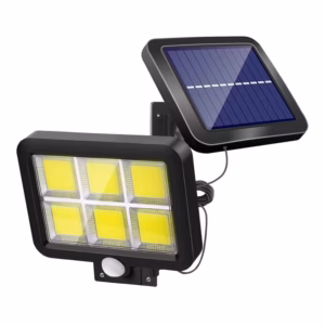 LED-Strahler mit Bewegungsmelder und Solarpanel