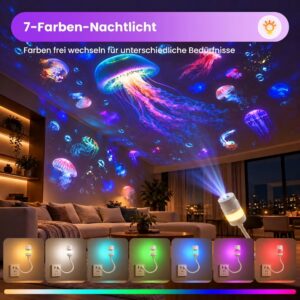 2-in-1 Sternenhimmel Projektor LED Nachtlicht – Bild 4
