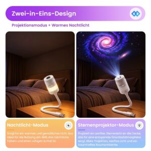 Alternative view of 2-in-1 Sternenhimmel Projektor LED Nachtlicht