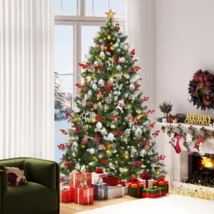 Alternative view of Geschmückter verschneiter Weihnachtsbaum