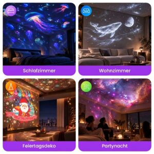 2-in-1 Sternenhimmel Projektor LED Nachtlicht – Bild 5