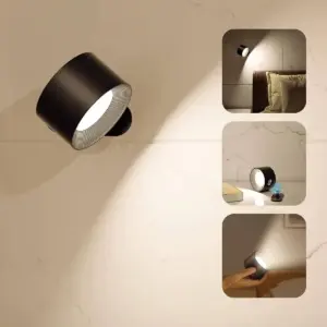360° doppelseitige magnetische LED-Wandlampe, wiederaufladbar mit Fernbedienung